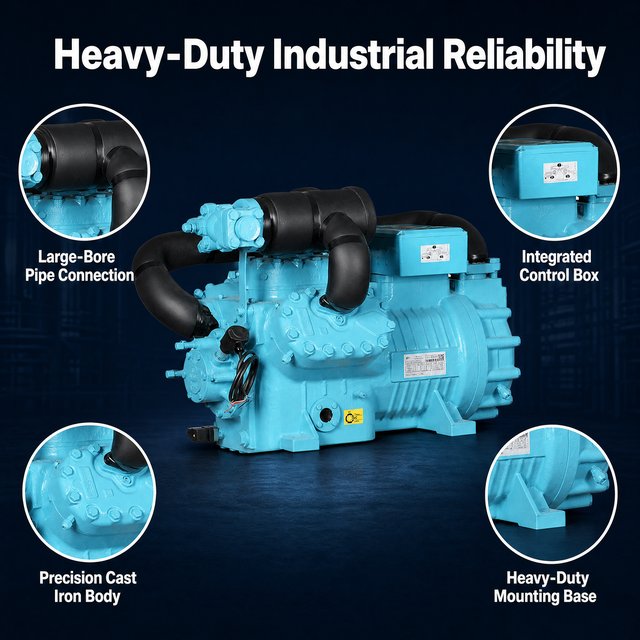 Máy nén lạnh hai tầng nhiệt độ thấp 30HP YBF6F-30.2DS